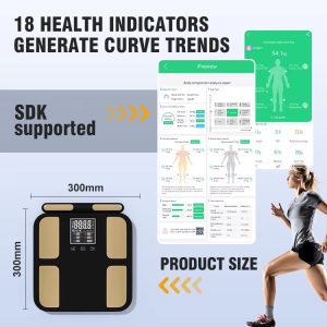 Smart Electronic Body Composition Scale Bioimpedance Weight Scale for Bathroom Use Measures Body Fat Scale