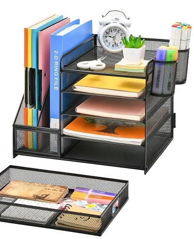 5-Tier Metal Mesh Desk